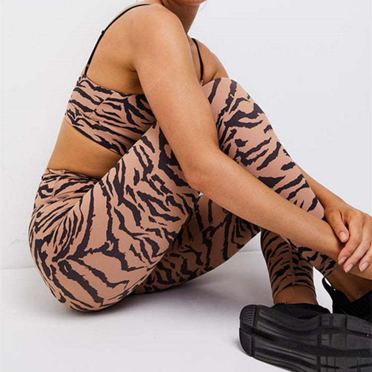 Leggins Donna Vita Alta Zebrati