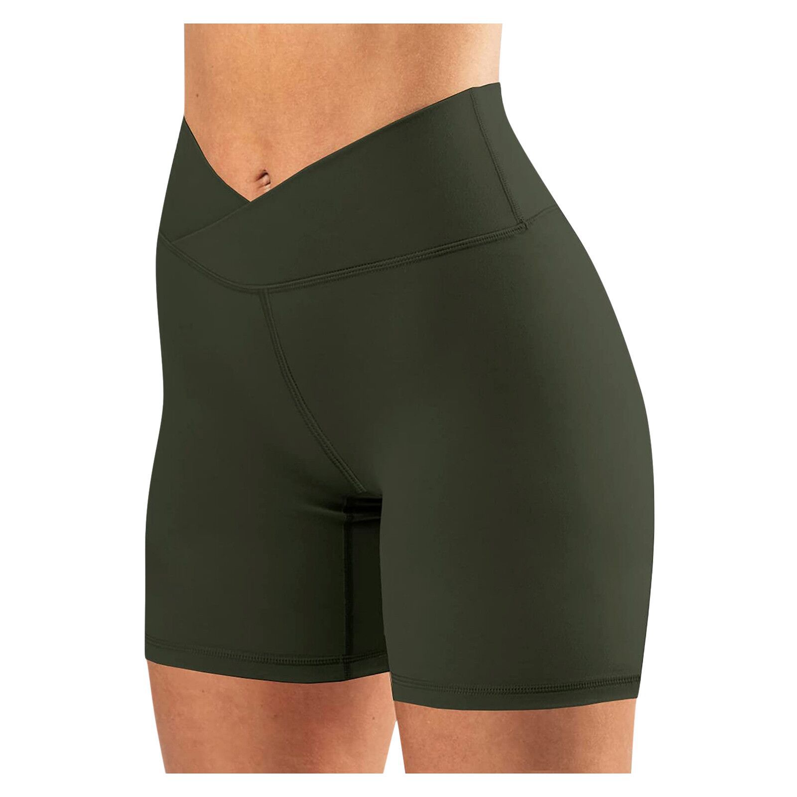 Shorts Yoga a Vita Incrociata – Leggings Corti Donna